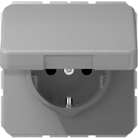 SCHUKO-Steckdose 16A�250V Klappdeckel CD 1520 BFKL GR