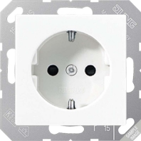 SCHUKO-Steckdose 16A�250V 50x50mm Klappdeckel CD 5120 BF LG
