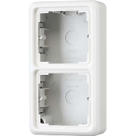 Surface mounted housing 2-gang grey CD 582 A GR