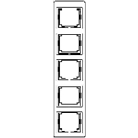 Frame 5-gang white SL 585 WW