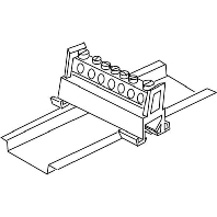 Power distribution block (rail mount) 651N/15