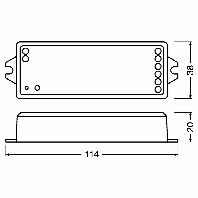 Electronic light controller LCRFCONTROL24VRGBWTW