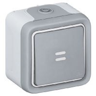 Push button 1 make contact (NO) grey 69724