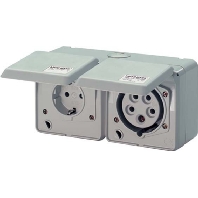 CEE-Socket combination wall mount IP44 4202