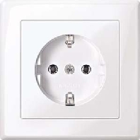SCHUKO-Steckdose aws/gl volle Abdeckplatte MEG2301-1425
