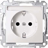 SCHUKO-Steckdose pws mit Schriftfeld MEG2302-0419