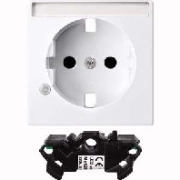 Zentralplatte aws/gl f.Steckdose K-Licht MEG2333-0325