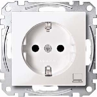 SCHUKO-Steckdose pws/gl Kennz.Computer MEG2350-0319