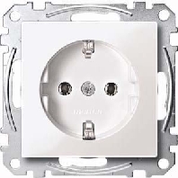 SCHUKO-Steckdose pws/gl Schraub-Liftklemme MEG2401-0319