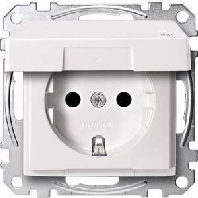 SCHUKO-Steckdose pws m.Klappdeckel IP44 MEG2414-0419