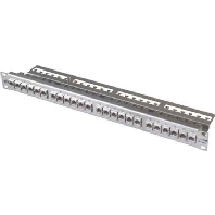 24-Port Panel E-DAT Modul 1HE bestckt, edelstahl, TN EDATmod-MP24-Edst