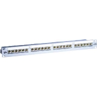 24-Port Panel E-DAT C6 1HE aluminium modular LSA, TN E-DAT C6 MP24 mod