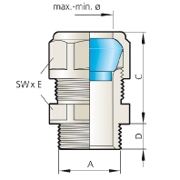 Cable screw gland bg 216PA