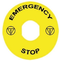 Label for control devices EMERGENCY STOP ZBY9330T