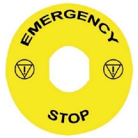 Label for control devices EMERGENCY STOP ZBY9330T