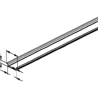 DIN rail (top hat rail) 35/7.5 mm 2000mm 2933/2 BO