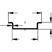 DIN rail (top hat rail) 35/7.5 mm 2000mm 2933/2 GL