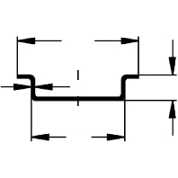 DIN rail (top hat rail) 35/7.5 mm 2000mm 2933/2 SL