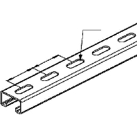 C-profile 3000x40x22mm 2986/3 FL