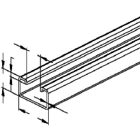 C-profile 2000x48x26mm 2991/2 FO