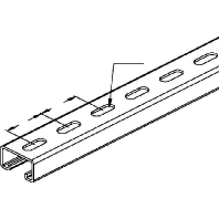 C-profile 3000x48x26mm 2991/3 FL