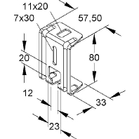 Ceiling bracket for cable tray DB 10