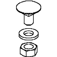 Carriage bolt M8x16mm FLM 8X16 F