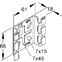 Mounting material for cable tray GTMB 65 S