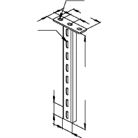 Ceiling profile for cable tray 400mm HUF 50/400