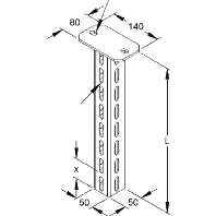 Ceiling profile for cable tray 1505mm HU 5050/1500