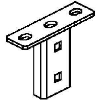 Head plate for profile rail KU 50