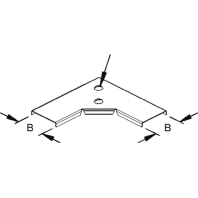 Bend cover for cable tray 104mm RESD 100