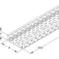 Cable tray without connector, RLC 60.200 OV