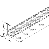 Cable tray 50x50mm RSV 50.050