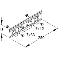 Longitudinal joint for cable tray RVC 60/2