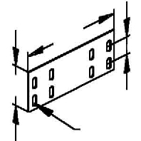 Longitudinal joint for cable tray RVV 60