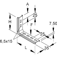 Bracket for cable support system 110mm TK 85.110