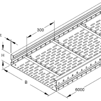 Cable tray 105x200mm WRL 105.200/3