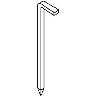 Hakennagel 3,4x60mm blank 1101 3.4x60