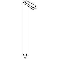 Hakennagel 3x60mm blank 1101 3x60