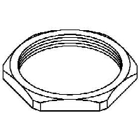 Locknut for cable screw gland M25 169 MS M25