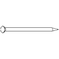 Stahlnadel gehrtet 2x23mm Stahl galv. 362 Z 23 G