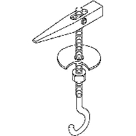 Toggle fixing with ceiling hook 100x5 455 M5x100 G