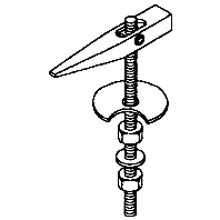 Toggle fixing with thread tap 100x4 458 M4x100 G