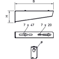 Wall- and profile console MWAM 12 41 FS