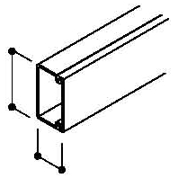 Wireway 25x25mm RAL9010 WDK25025RW