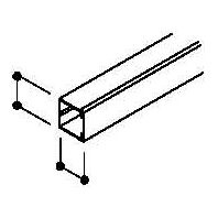 Wand+Deckenkanal m.Obert. 60x60mm,PVC WDK60060GR