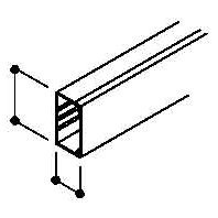 Wand+Deckenkanal m.Obert. 60x110mm,PVC WDK60110CW