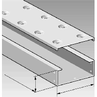 Kabelkanal-Krper+Deckel vz,grund,L=2000mm KD20 150/100