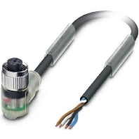 Sensor-Aktor-Kabel M12 gewinkelt,4p.,5m SAC4P5,0PUR/M12FR-3L